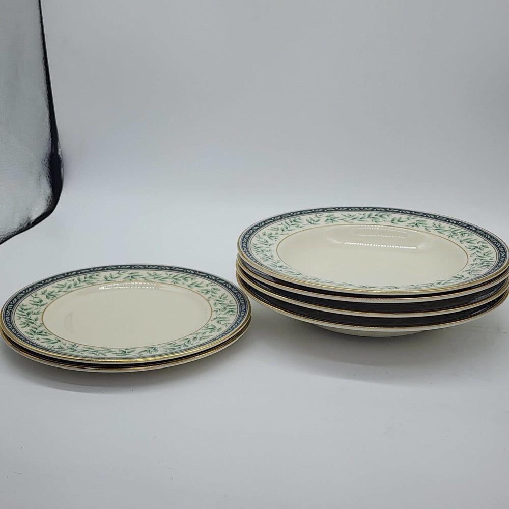 Royal Doulton Oregon 4-Large Rim Soup Bowl 9 In And 2- Salad Plates 8in - Picture 4 of 8